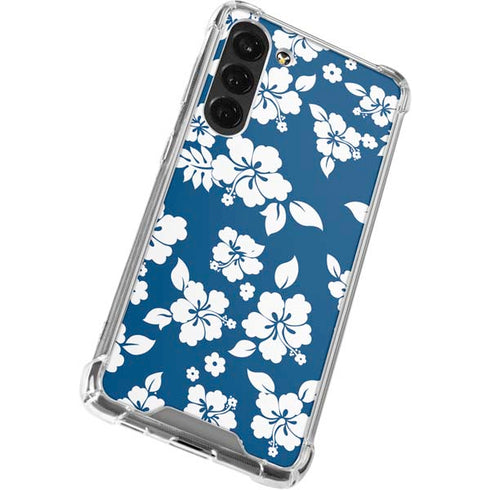 Blue and White Galaxy S24 FE Clear Case