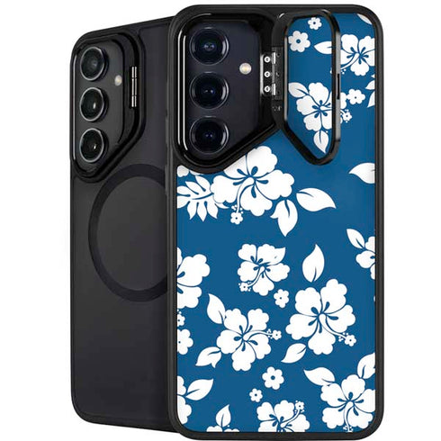 Blue and White Galaxy S25 Kickstand Case