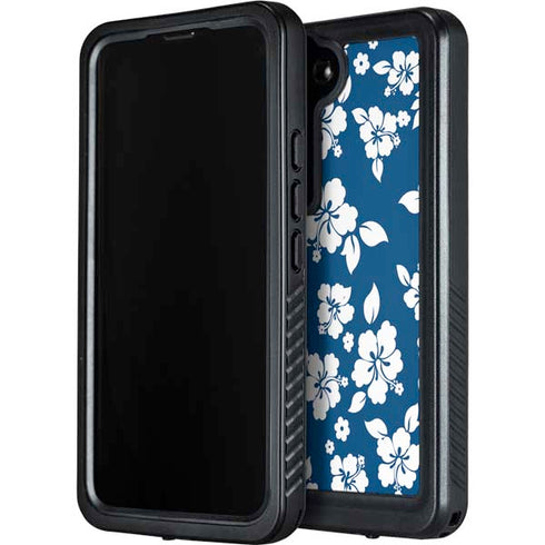 Blue and White Galaxy S24 Waterproof Case