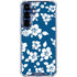 Blue and White Galaxy S25 Clear Case