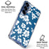 Blue and White Galaxy S25 Clear Case