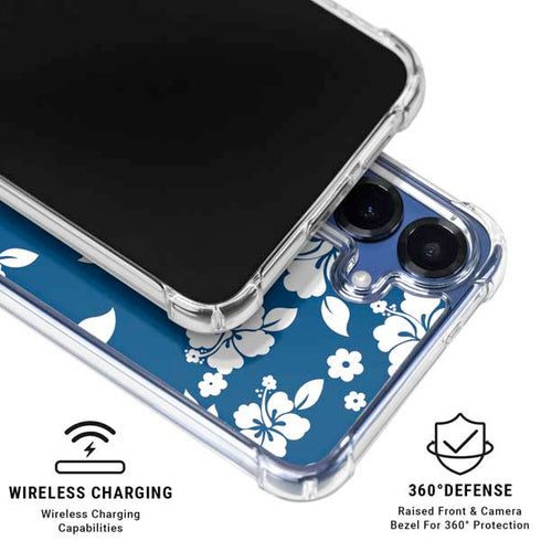 Blue and White Galaxy S25 FE Clear Case