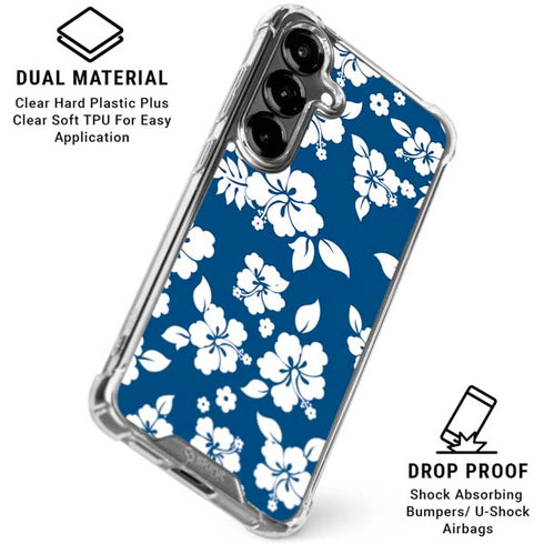 Blue and White Galaxy S26 Clear Case