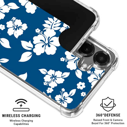 Blue and White Galaxy S26 Plus Clear Case