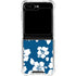Blue and White Galaxy Z Flip6 Clear Case