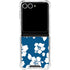 Blue and White Galaxy Z Flip7 Clear Case