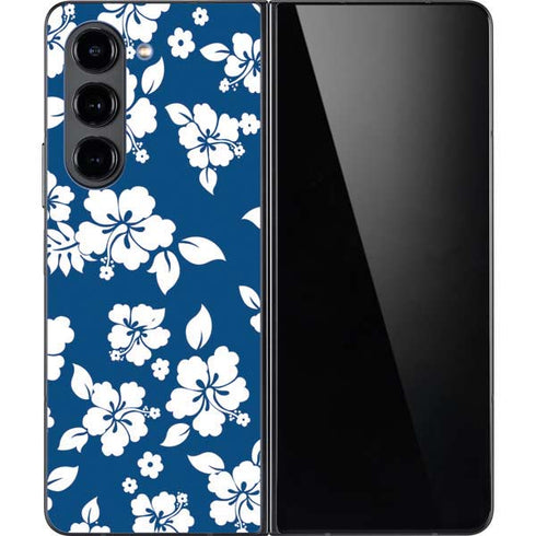 Blue and White Galaxy Z Fold5 5G Skin