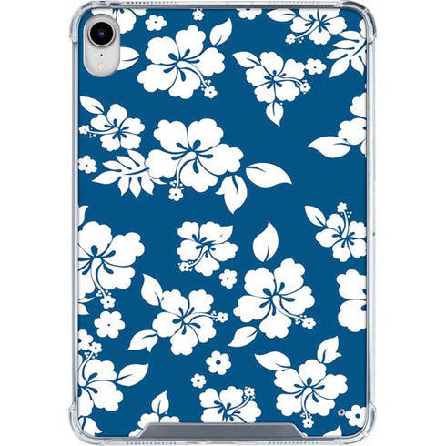 Blue and White iPad 11th Gen (2025) Clear Case