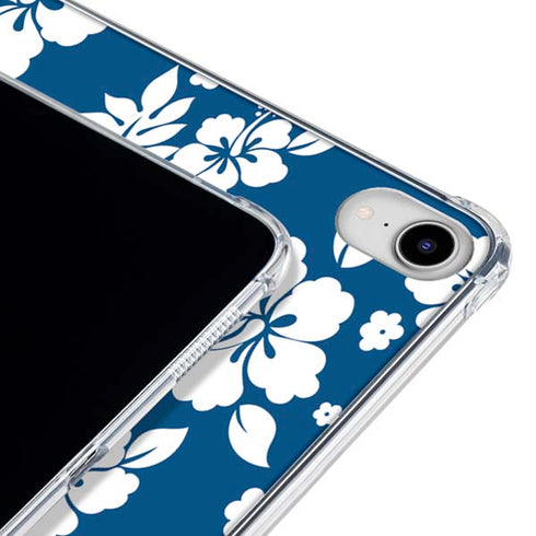 Blue and White iPad 11th Gen (2025) Clear Case