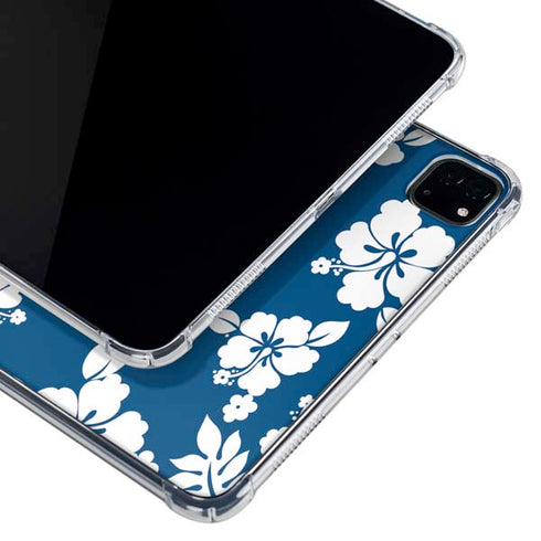 Blue and White iPad Pro 11in (2024) Clear Case