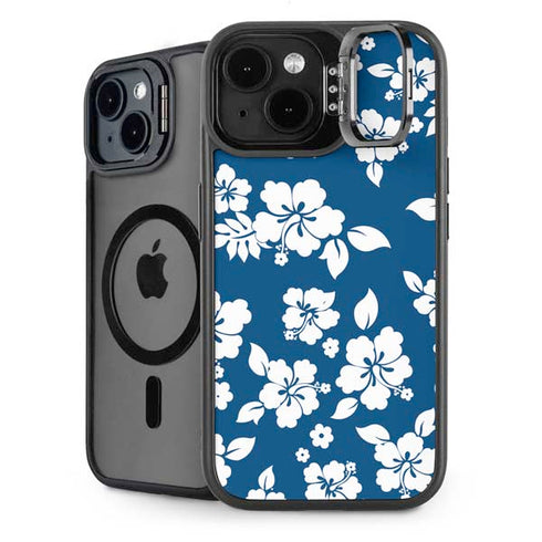 Blue and White iPhone 14 Plus Kickstand Case