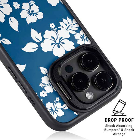 Blue and White iPhone 14 Pro Kickstand Case