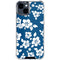 Blue and White iPhone 15 Clear Case