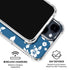 Blue and White iPhone 15 Clear Case