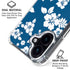 Blue and White iPhone 16 Clear Case