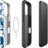 Blue and White iPhone 16 Magsafe Impact Case