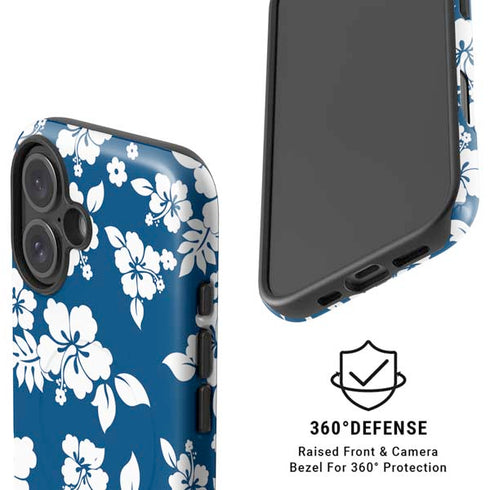 Blue and White iPhone 16 Magsafe Impact Case