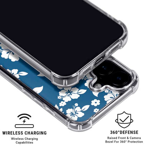 Blue and White iPhone 16 Plus MagSafe Case
