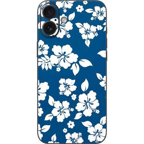 Blue and White iPhone 16 Plus Skin
