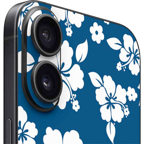 Blue and White iPhone 16 Plus Skin