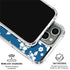 Blue and White iPhone 16 Pro Clear Case