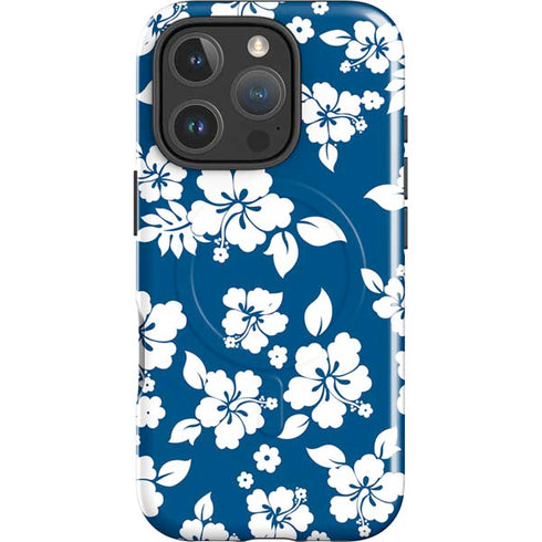 Blue and White iPhone 16 Pro Magsafe Impact Case