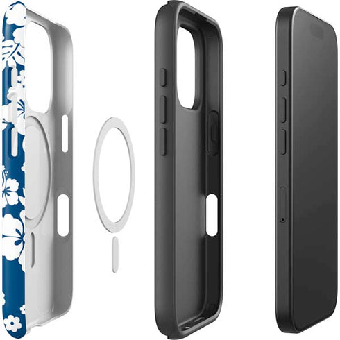 Blue and White iPhone 16 Pro Magsafe Impact Case