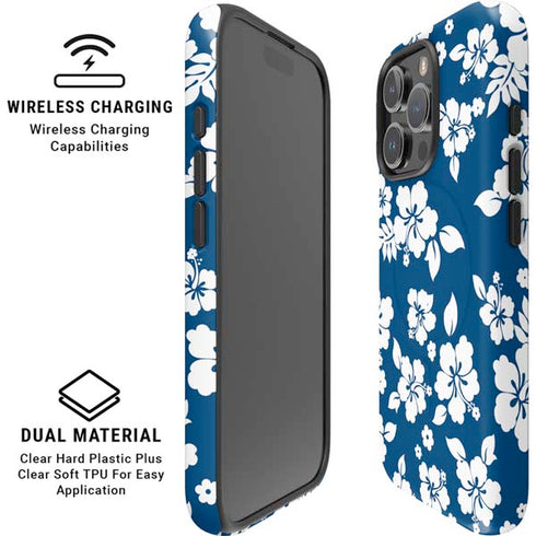 Blue and White iPhone 16 Pro Magsafe Impact Case