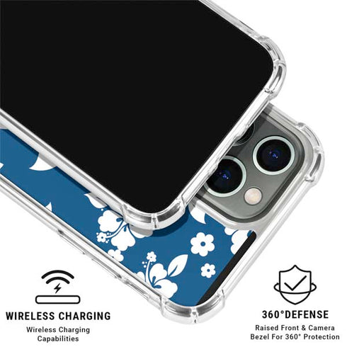 Blue and White iPhone 16 Pro Max Clear Case
