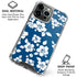 Blue and White iPhone 16 Pro Max Clear Case