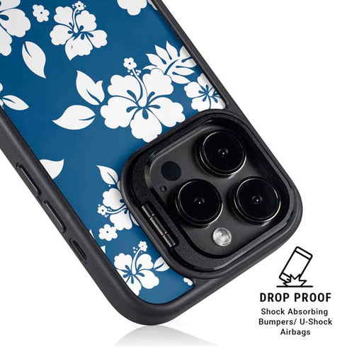 Blue and White iPhone 16 Pro Max Kickstand Case