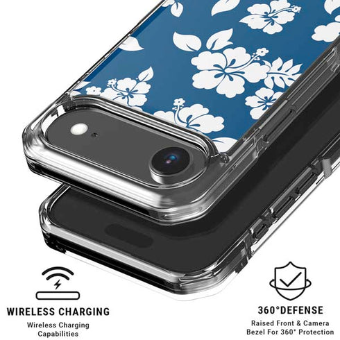 Blue and White iPhone 17 Air Clear Case