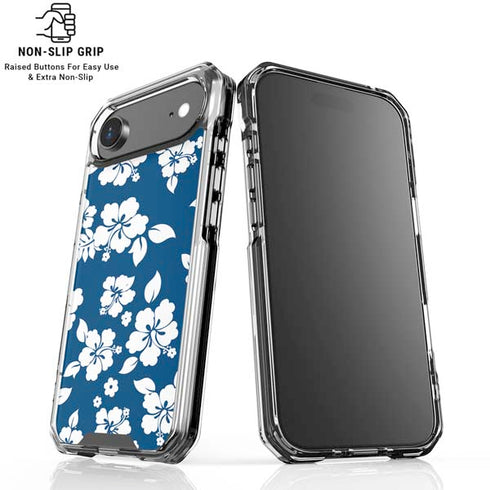 Blue and White iPhone 17 Air Clear Case