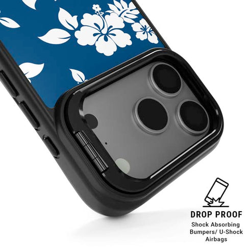 Blue and White iPhone 17 Pro Kickstand Case