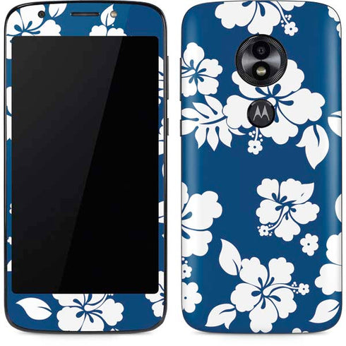 Blue and White Moto E5 Play Skin