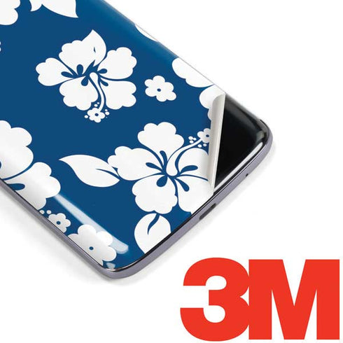 Blue and White Moto E5 Plus Skin