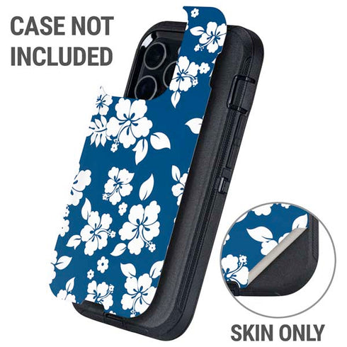 Blue and White Otterbox Defender iPhone Skin