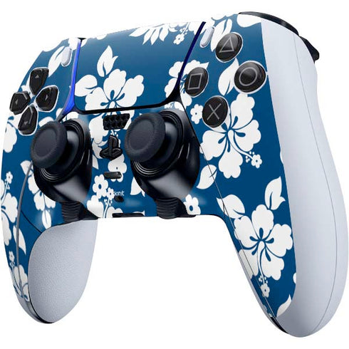 Blue and White PS5 DualSense Edge Pro Controller Skin