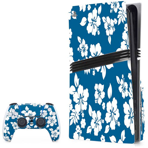 Blue and White PS5 Pro Disk Bundle Skin