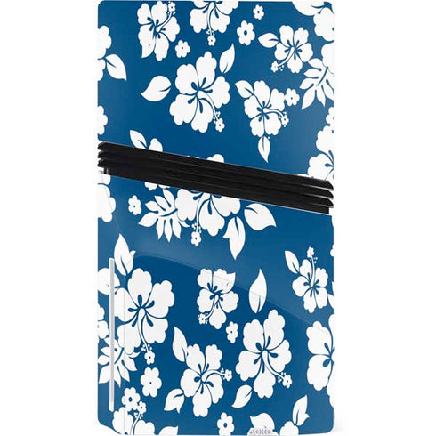 Blue and White PS5 Pro Disk Console Skin