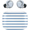 Blue and White Stripes Amazon Echo Buds Skin