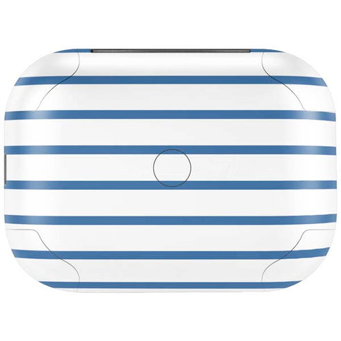 Blue and White Stripes Amazon Echo Buds Skin