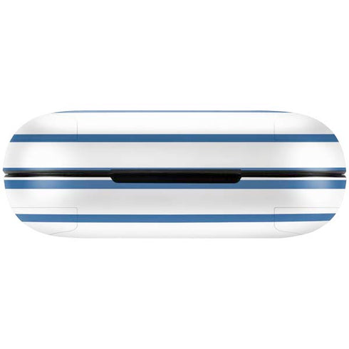 Blue and White Stripes Amazon Echo Buds Skin