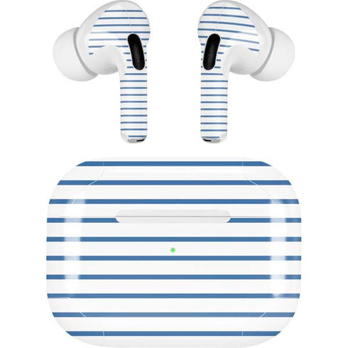 Blue and White Stripes AirPods Skins
