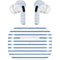 Blue and White Stripes AirPods Skins