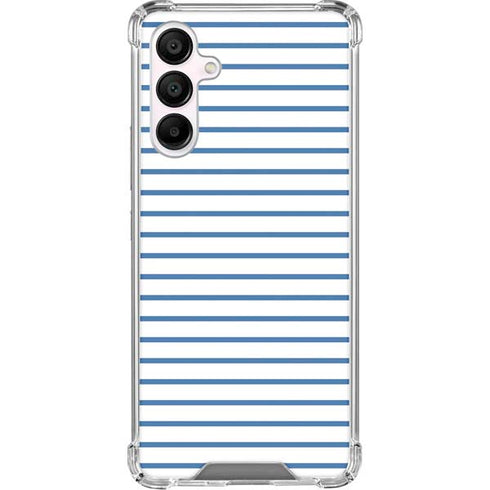 Blue and White Stripes Galaxy A16 5G Clear Case