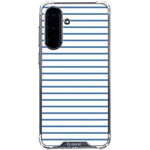 Blue and White Stripes Galaxy A36 5G Clear Case