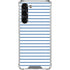 Blue and White Stripes Galaxy S24 FE Clear Case