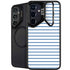 Blue and White Stripes Galaxy S24 FE Kickstand Case