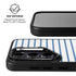Blue and White Stripes Galaxy S25 Kickstand Case